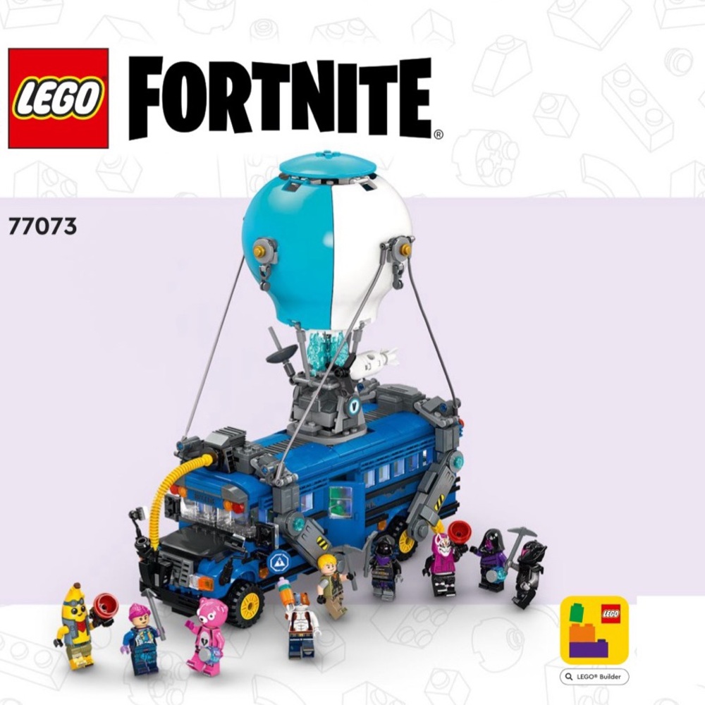 LEGO Fortnite Battle Bus Instruction Manual Only